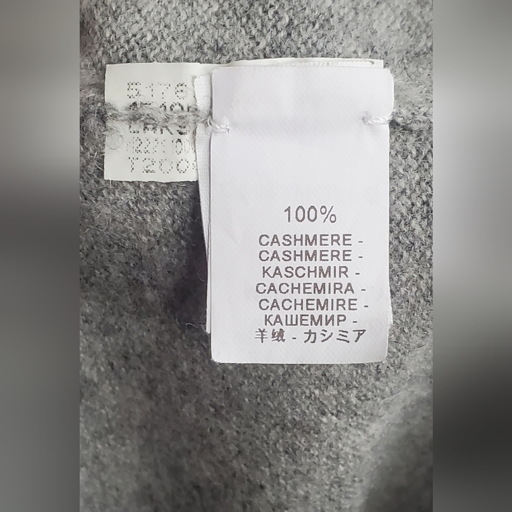 Brunello Cucinelli -size 52/L - Luxury Elegant Gray Cashmere Sweater - Picture 9 of 10